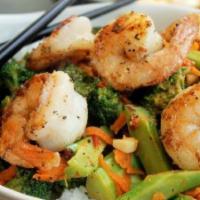 Shrimp With Seasonal Vegetable · 