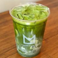 Lavender Matcha Latte · Whisked organic Japanese ceremonial grade matcha infused with lavender, layered with your ch...