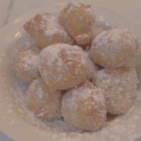 Zeppole (Italian Doughnuts) · House made Italian doughnuts, made to order, tossed in sugar and dusted with powder sugar.