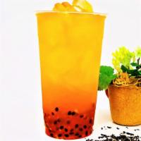 Passion Fruit Tea · Real passion fruit!