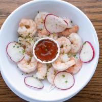 Chilled Cocktail Shrimp · Lightly Poached Shrimp with our Signature Rooster Cocktail Sauce. (If you like it spicy, sel...