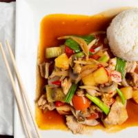 Sweet & Sour · Red bell pepper, pineapple, tomato, cucumber, onion, scallion, mushroom with sweet and sour ...