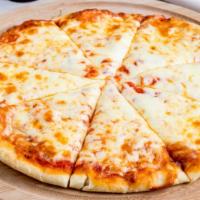 Cheese Pizza · Delicious classic 14in crust pizza with pizza sauce and mozzarella cheese.