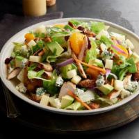 Cali Chicken Salad · Mandarin oranges, green apples, avocado, cranberries, red onions, glazed pecans, bleu cheese...