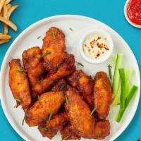 The Classic Wings  · Fresh chicken wings breaded and baked until golden brown. Served with a side of ranch or ble...