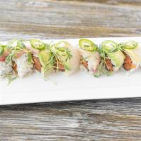 Tokio Soul · Yellowtail, Spicy tuna, Cucumber, Cilantro, Avocado, Serrano, White Yuzu Ponzu.