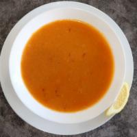 Lentil Soup · Vegetarian lentil with mixed vegetables. Served with pita bread.