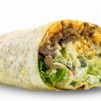 Burrito Supreme · Your choice of meat, rice, beans, salsa,  sour cream,  cheese, lettuce, guacamole,  and pico...