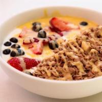Yogurt Parfait Bowl · Straus local yogurt + fresh berries + housemade GF granola + drizzled with lemon curd. +all ...