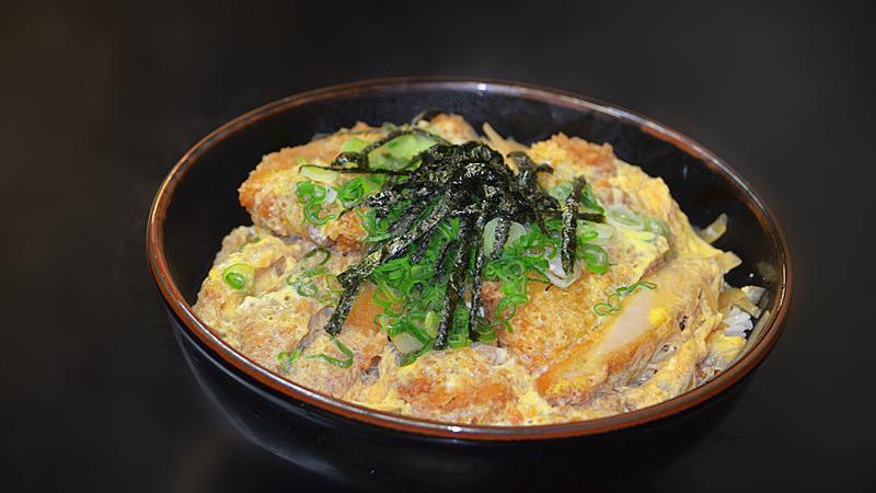  Chicken Katsu Bowl · Chicken katsu cooked with tempura sauce, onions, eggs, roasted seaweed on top