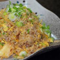  Kimchi Fried Rice · Fried rice make with home-made kimchi, braised pork,egg and green onions.