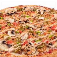 Chicken Burger Pizza · A BiG AL'S special-blend pizza sauce, mozzarella cheese, shredded chicken breast, beef bacon...