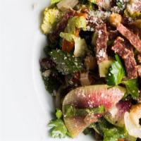 Chopped · gem lettuce | chickpeas | salami | fontina | pickled vegetables | red wine vinaigrette