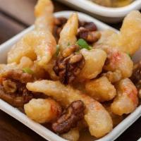 Walnut Shrimp · Battered Plant Based Shrimp with Candied Walnuts tossed in Agave Vegan Mayo.