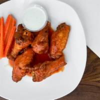 Jumbo Hot Wings · Popular item. Eight pieces. Served with a side of ranch.