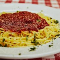 Spaghetti · With meat sauce or marinara sauce.