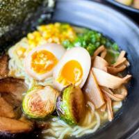 Miso Ramen · Japanese-styled ramen in miso broth with vegetables, green onion