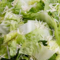 Caesar Salad · Romaine lettuce, parmesan cheese, seasoned croutons w/ caesar dressings.