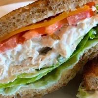 Albacore Tuna Melt Sandwich · Albacore tuna, mayo, lettuce, tomatoes, green onion & cheddar cheese on rustic sourdough.