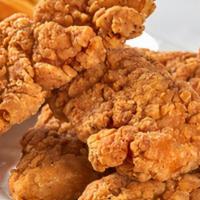 Buffalo Chicken Tenders · Chicken tenders cooked golden-brown and crispy, tossed in a medium buffalo sauce, and served...
