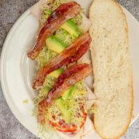 Cali Club Sandwich · Oven gold turkey, provolone cheese, bacon, and avocado.