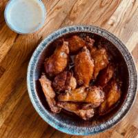 Wings (10 Pieces) · 10 Oven baked Wings served with Ranch Dressing