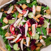 Salad Bowl Box · Choose from FRESH Green Salad, Kale Caesar Salad ,Beach Salad,
Asian Sesame, Mediterranean S...