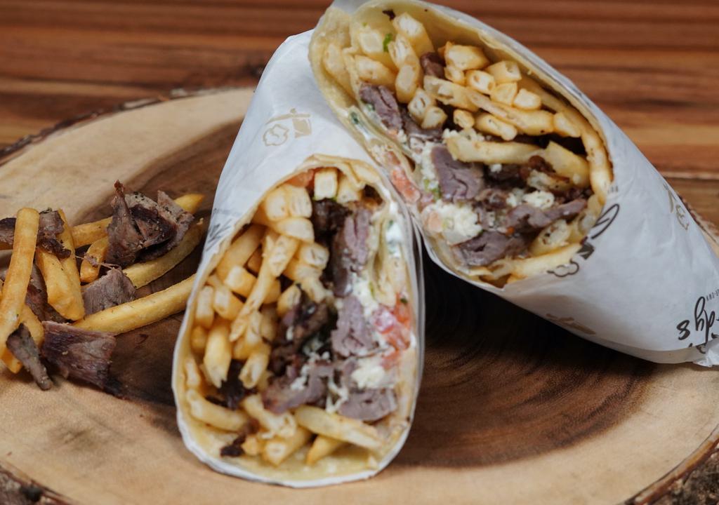 California Burrito · Want a Standard California Burrito? You'll get one but with the highest Gordys BYO Standards . Always made with the highest quality  of ingredients available.  Top Seller!!!

- Carne Asada
-Standard Premium Fries 
-White Shredded Cheese
-Sour Cream
-Pico de Gallo