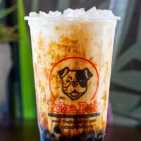 Dirty Brown Sugar Boba · Brown sugar boba with a twist. 2 shots added to wake you up.