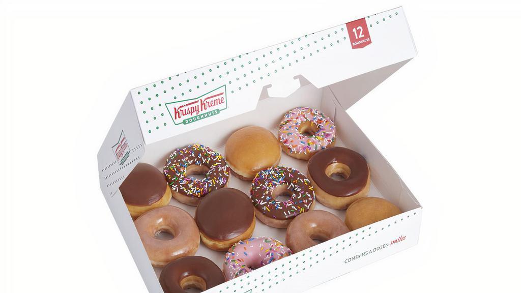 Classic Assorted Dozen · An assortment of our classic doughnuts, preselected just for you. Our dozens are made fresh daily then delivered to a location near you.