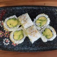 Avocado Roll · Served with miso soup and salad.