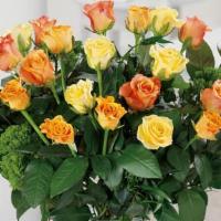 Golden 'N' Rosy · For sheer dazzle and excitement, nothing beats this magnificent bouquet of 24 specialty rose...