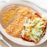Two Enchiladas · Cheese or chicken.