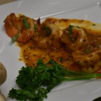 Scampi Arrabiata · Jumbo shrimp in a spicy marinara sauce.