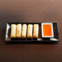 Egg Rolls · Deep fried vegetables egg rolls served with sweet & sour sauce.