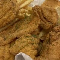 Catfish Fillet · 4pcs. of Fish cooked to perfection with a choice of 2 side, 1 House made Dill Tar-Tar sauce ...