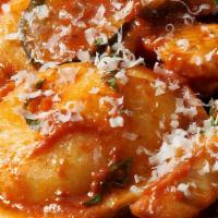 Cheese Ravioli · Cheese filled ravioli tossed in your choice of sauce.