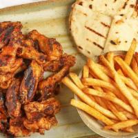 * Wings Platter · Ideal for 2-3 people - 24 famous Peri wings with your choice of 2 large sides.