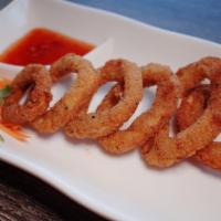 Crispy Calamari · Batter fried calamari. serve with sweet chilli sauce.