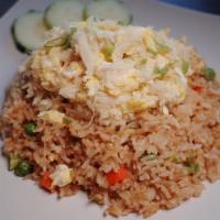 Crab Fried Rice · Crab, Pea, Carrot, Green onion and Egg