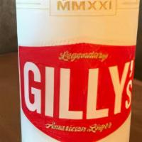 Legendary Lager - Gilly'S Brewing · 16oz PILSNER. 
LIGHT. CRISP. AMERICAN PILSNER. 
LIGHT NOTES OF MALTY HOPS. 
4.7% ABV