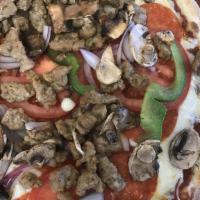 Oggi'S Special - 10 Inch* · Pizza sauce, mozzarella, pepperoni, sausage, mushrooms, red onions, green peppers, tomatoes ...