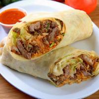 Country Fried Steak Burrito · Flour tortilla with a savory filling.