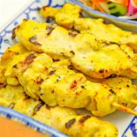Satay (6 Pc) · (No combination) Choice of beef or chicken, marinated with a homemade sauce then grilled on,...