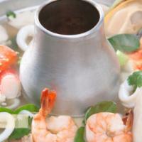 Poh-Tak (Spicy Seafood Soup) · Shrimp, squid, scallops, mussels, fish filet, chili, lemongrass, kaffir, lime leaves, ginger...