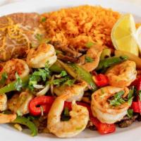 Tres Amigos · Shrimp, carne asado, chicken.