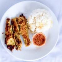 Chicken Satay With Rice · Grilled chicken. Served with peanut sauce.