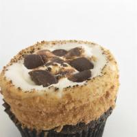 S'Mores Cupcake · The Cake Cottage favorite: Graham cracker crust chocolate cake, buttercream icing with a mar...