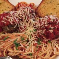 Spaghetti & Meatballs · Hearty Italian meatballs, freshly cooked pasta and our savory marinara sauce.