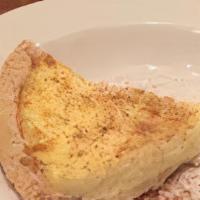 Custard Slice · Real vanilla and a dash of nutmeg accent this rich egg custard.